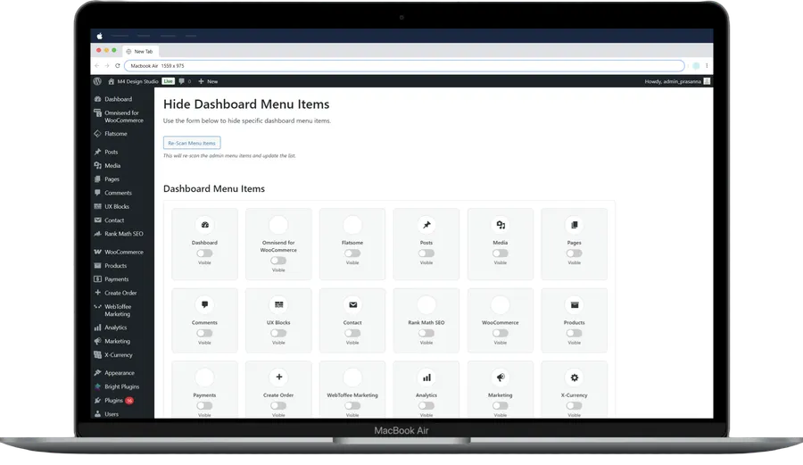 Custom WordPress Plugins — desktop view